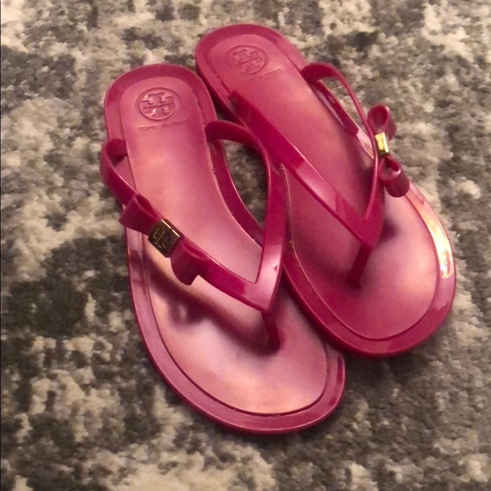 Pink Tory Burch flip flops size 8